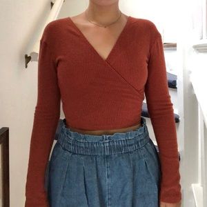 urban outfitters wrap top